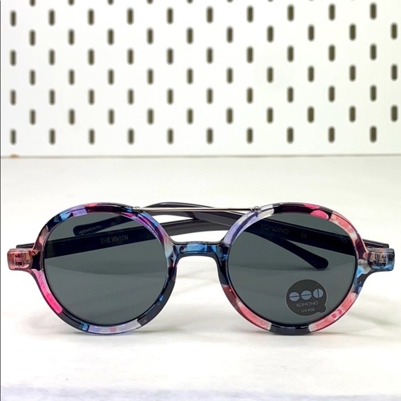 KOMONO Women’s Vivien Floral Sunglasses NEW Pink Black Blue - Picture 5 of 16